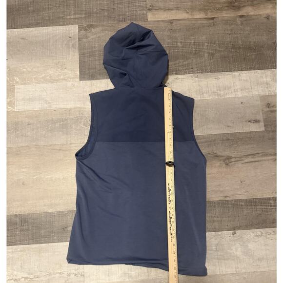 VRST Vest Mens Small Indigo Navy Hooded Full Zip Golf Quick Dry Stretch New - Picture 9 of 9
